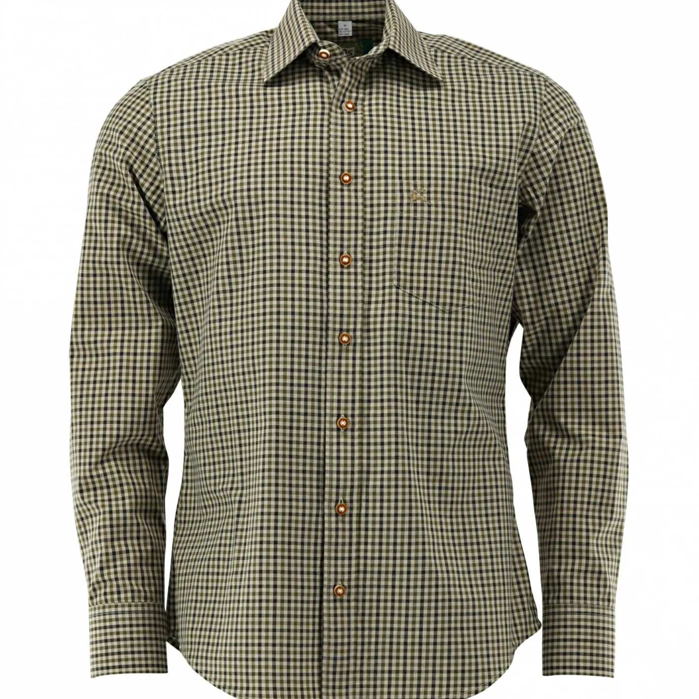 OS Trachten Outdoor- & Angelhemden<Tupopa Hemd 1/1 Arm Slim Fit Herren (Dunkelgrün)