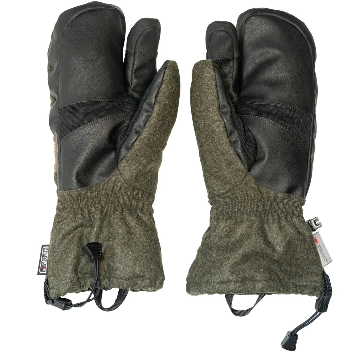 Best Ostermayer Jagd 3-Finger Handschuhe Unisex (Oliv)