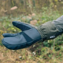 Best Ostermayer Jagd 3-Finger Handschuhe Unisex (Oliv)
