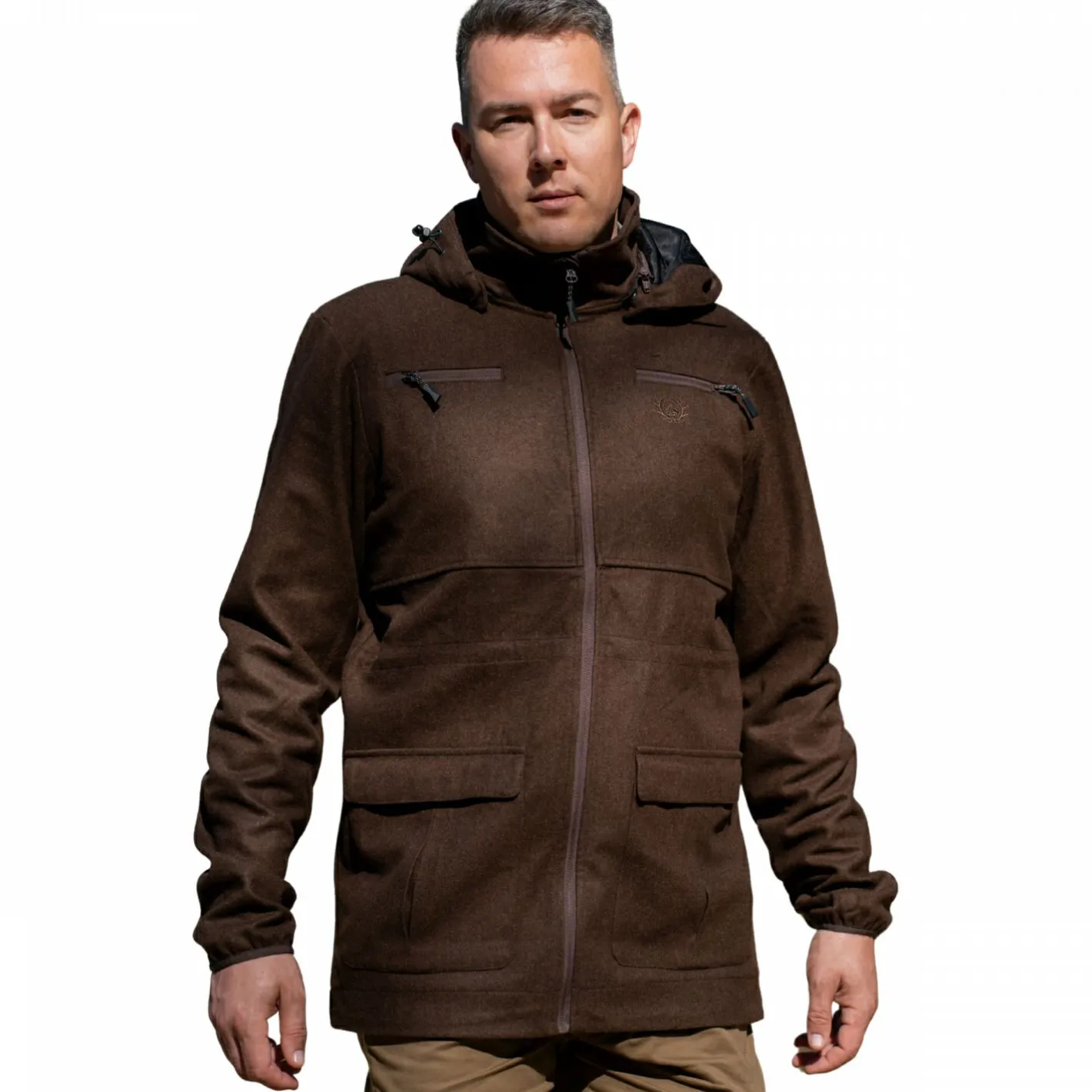 Ostermayer Jagd Outdoor- & Angel-Jacken<Lodenjacke HUBI Herren (Braun)
