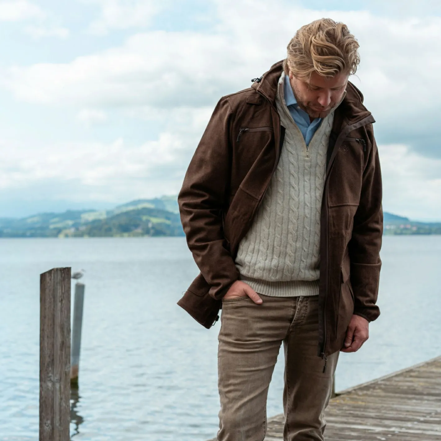 Ostermayer Jagd Outdoor- & Angel-Jacken<Lodenjacke HUBI Herren (Braun)