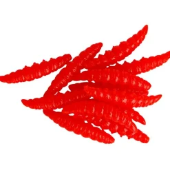 Paladin Gummiköder ·Gummimaden & Gummiwürmer|Raubfischangeln Kunstköder<Auftriebsköder Bienenmade (rot)