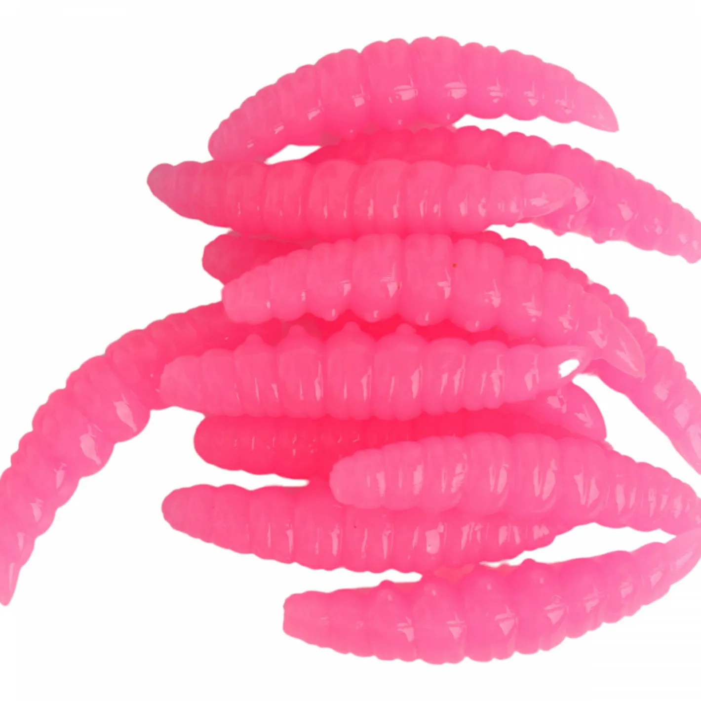 Paladin Gummiköder ·Gummimaden & Gummiwürmer|Raubfischangeln Kunstköder<Auftriebsköder Bienenmade BigBig (pink)