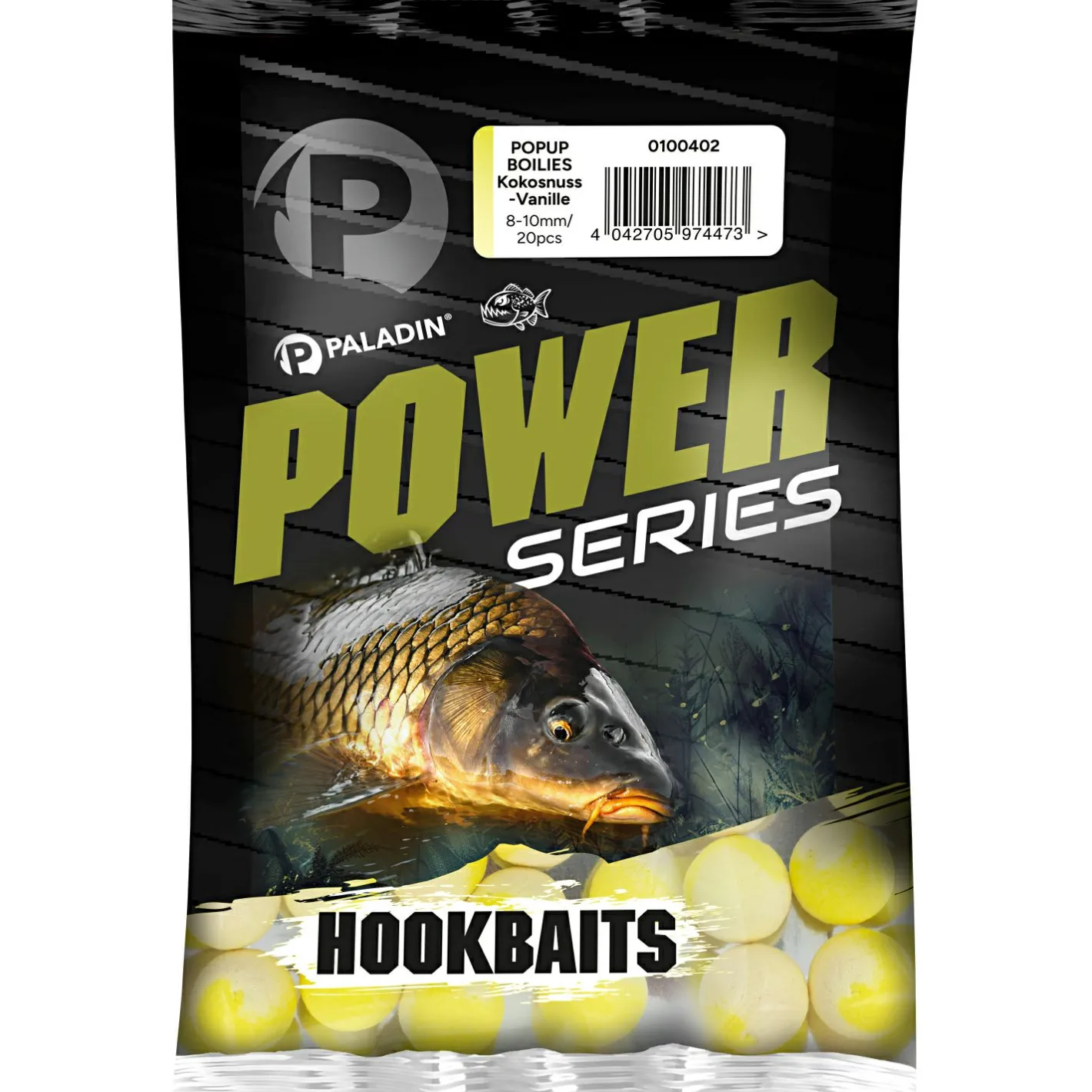 Paladin Karpfenfutter·Boilies & Popup Boilies|Karpfenfutter<Power Series Pop Up Boilies (Kokosnuss-Vanille)