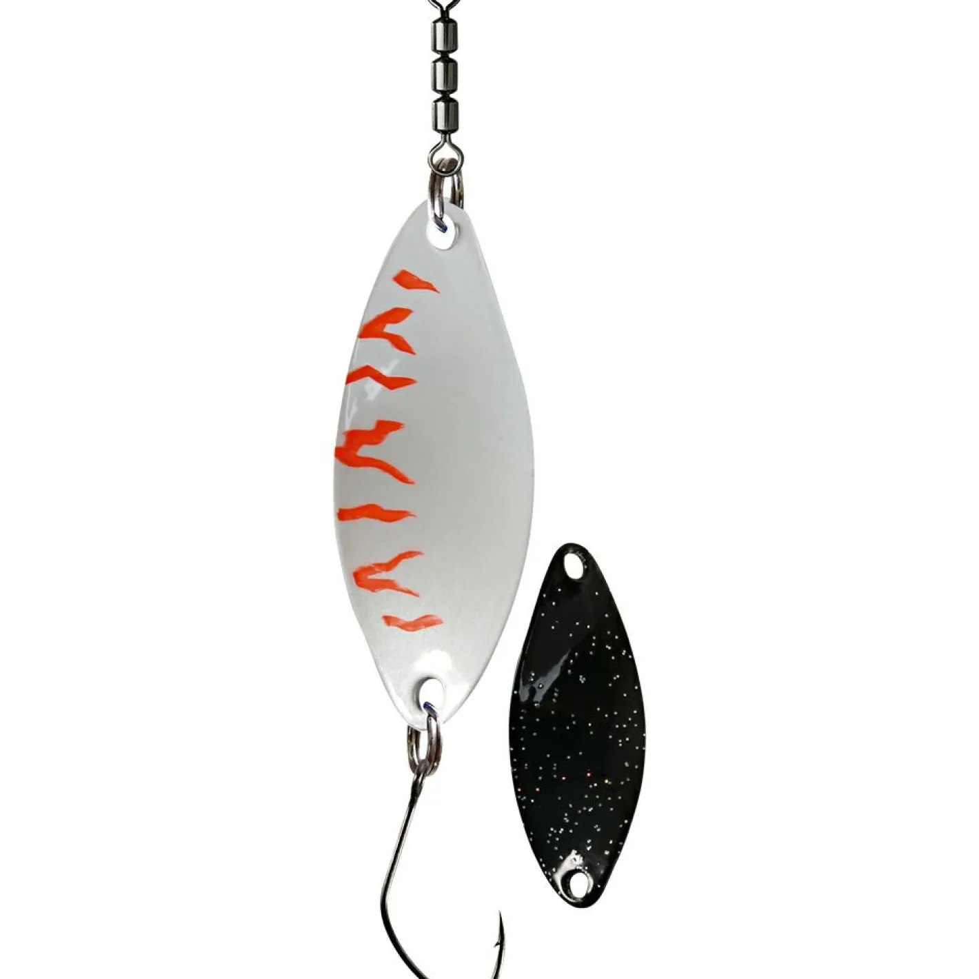 Paladin Forellenangeln-Zubehör|Trout Spoons<Rotor Spoon Slow Action (Weiß-Orange/Schwarz)