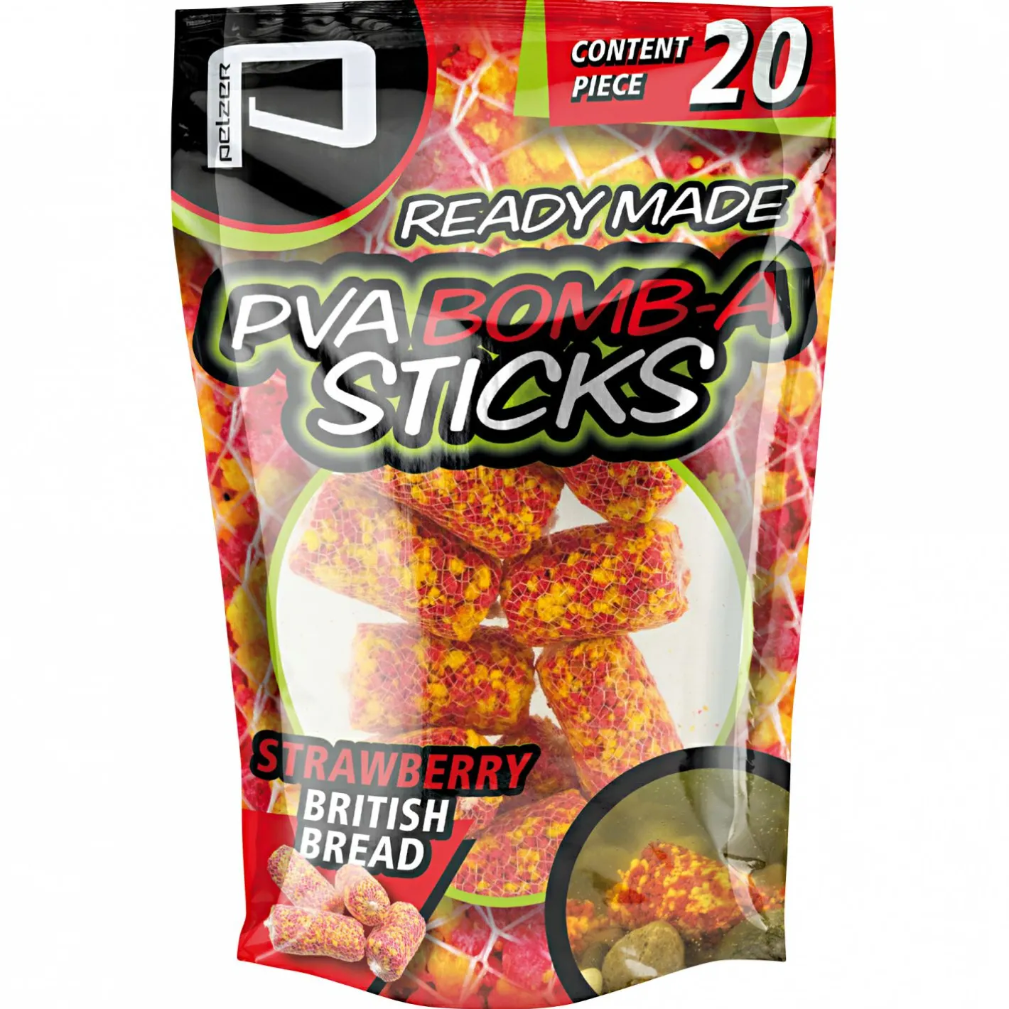 Outlet Pelzer Pellets PVA Bomb-A Sticks (Strawberry British Bread)
