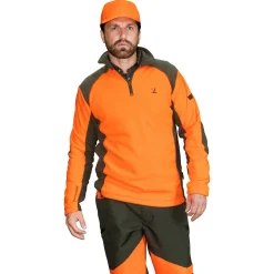 Percussion Angelpullover & -Strickjacken<Fleece Sweater (khaki/orange)