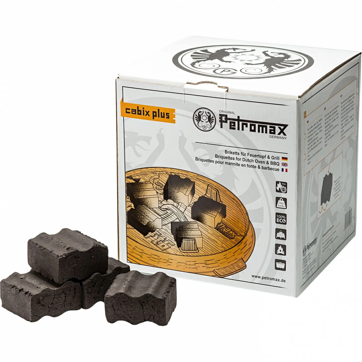 Petromax Grillzubehör<Briketts Carbix Plus (für Feuertopf und Grill)