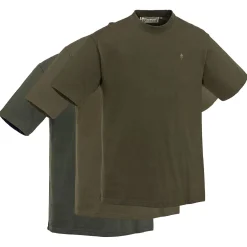 Pinewood Angel-Poloshirts & Langarmshirts<3er-Set: T-Shirts Herren (Green/H.Brown/Khaki)