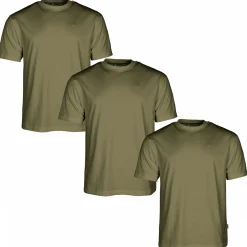 Pinewood Angelshirts & Angel-Oberteile<3er-Set: T-Shirts Herren (Khaki)