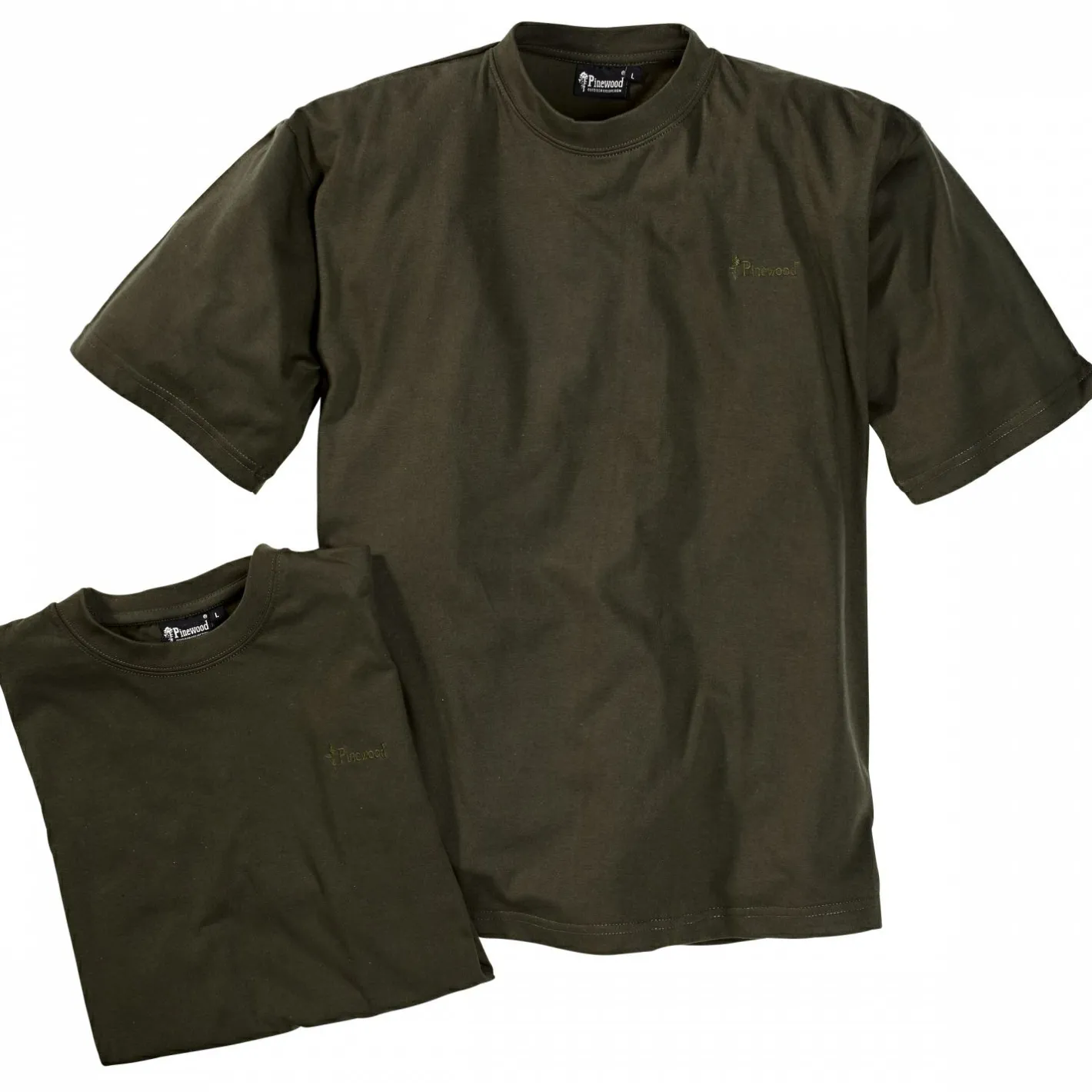 New Pinewood 2er-Set: T-Shirts Herren (Green)