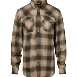 New Pinewood Finnveden Forest Flannel Shirt Herren (Olive/D.Green)
