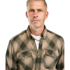 New Pinewood Finnveden Forest Flannel Shirt Herren (Olive/D.Green)