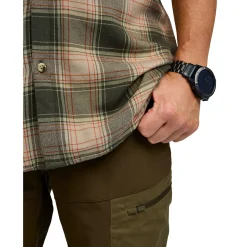New Pinewood Finnveden Forest Flannel Shirt Herren (Olive/D.Green)