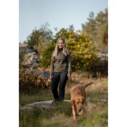 Hot Pinewood Finnveden Hybrid Power Fleece Jacke Damen (Olive)