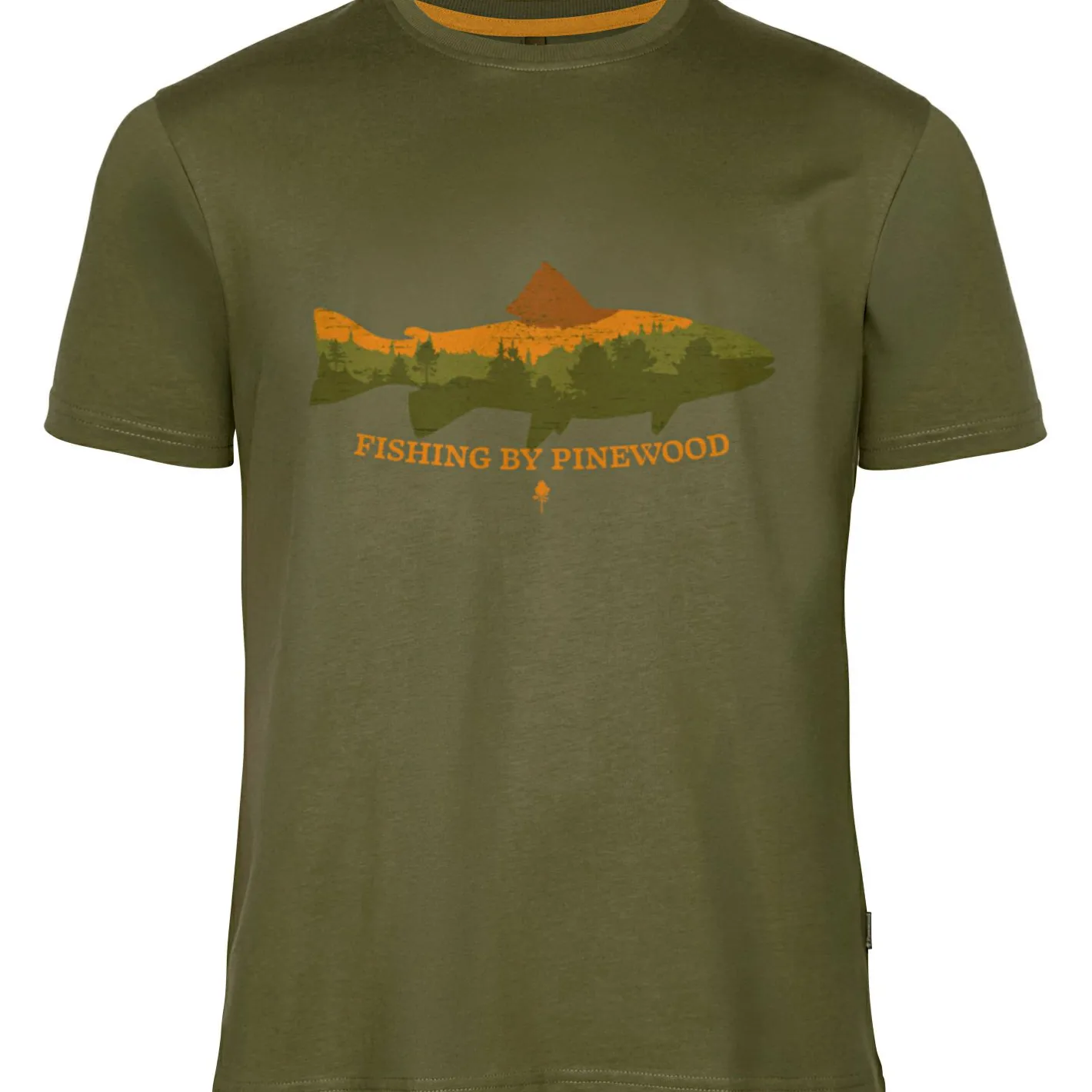 Clearance Pinewood Fish T-Shirt Herren (Green)