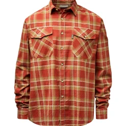 Pinewood Outdoor- & Angelhemden<Härjedalen Shirt Herren (Terracotta/D.Sand)
