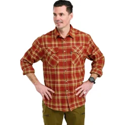 Pinewood Outdoor- & Angelhemden<Härjedalen Shirt Herren (Terracotta/D.Sand)