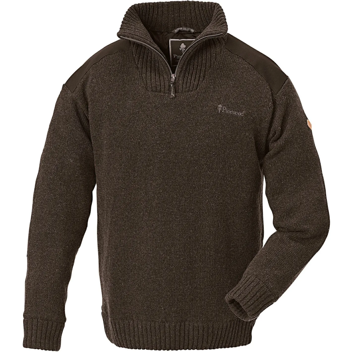 Best Pinewood Hurricane Sweater Herren (Brown Melange)