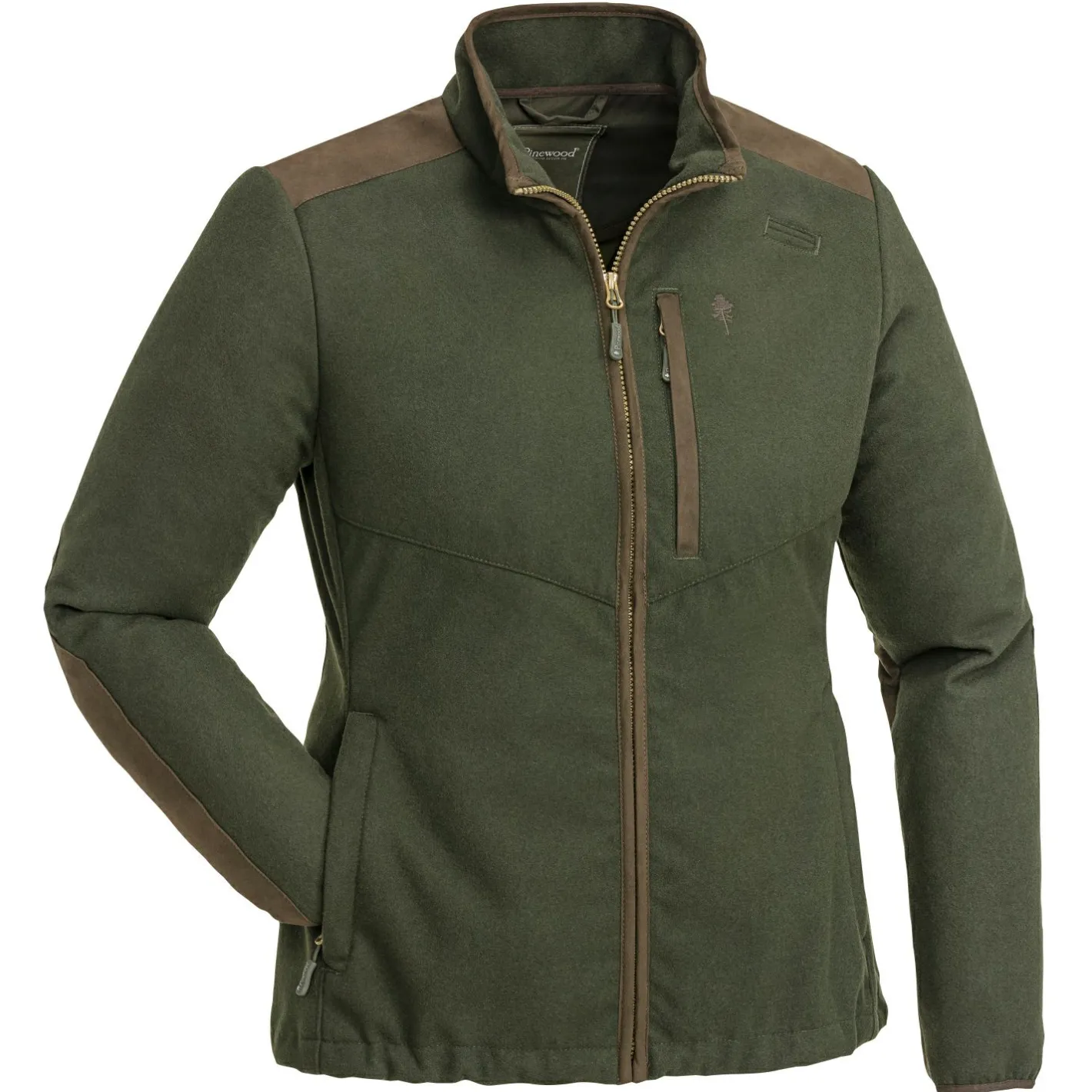 Hot Pinewood Nydala Wolljacke Damen (Mossgreen/Suede Brown)