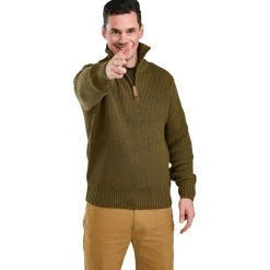 Pinewood Angelpullover & -Strickjacken<Philip Knitted Sweater Herren (Olive Green)