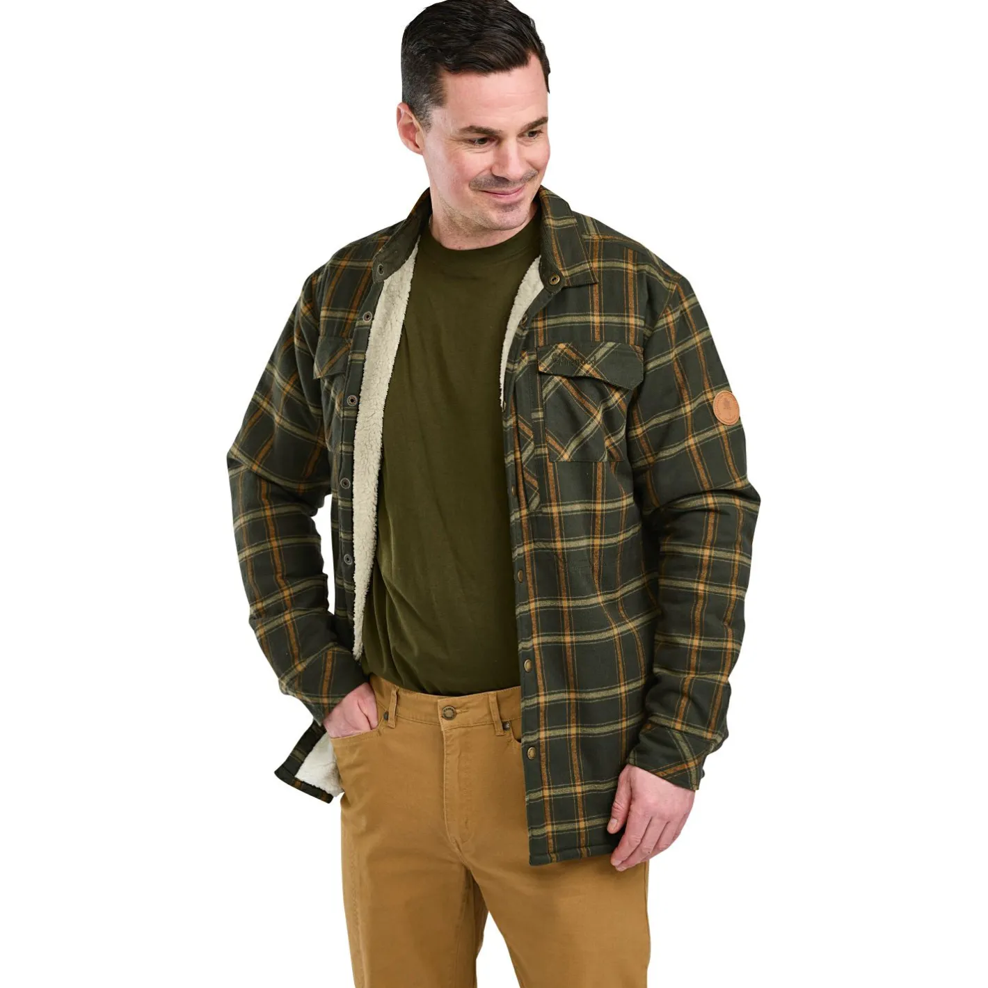 Pinewood Outdoor- & Angelhemden<Pile Overshirt Herren (D.Green/Bronze)