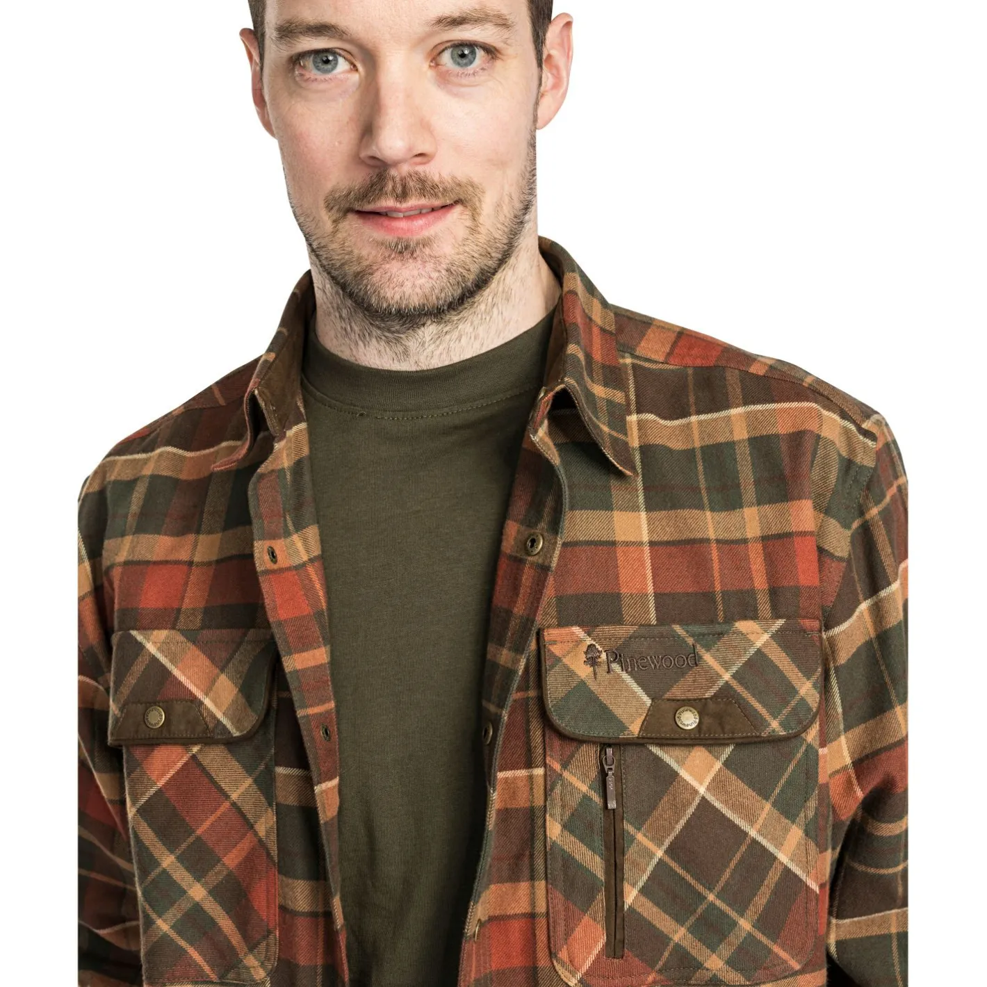 Online Pinewood Prestwick Exclusive Shirt Herren (D.Green/Terracotta)