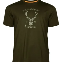 Discount Pinewood Red Deer T-Shirt Herren (Green)