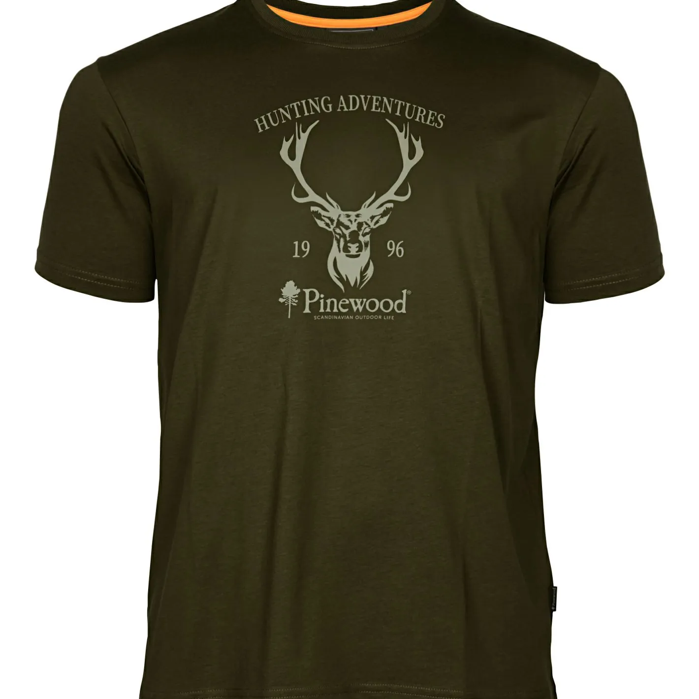 Discount Pinewood Red Deer T-Shirt Herren (Green)