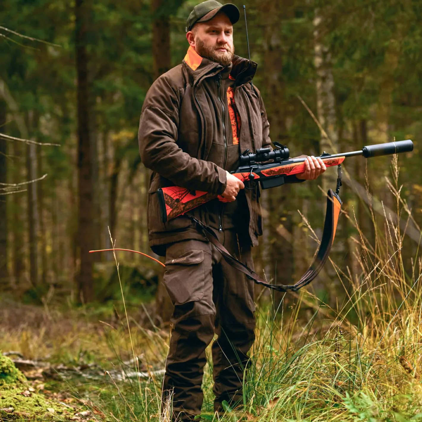 Online Pinewood Småland Hunters Jacket Herren (Suede Brown)