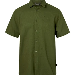 Discount Pinewood Värnamo Hemp Mix S/S Shirt Herren (Pine Green)