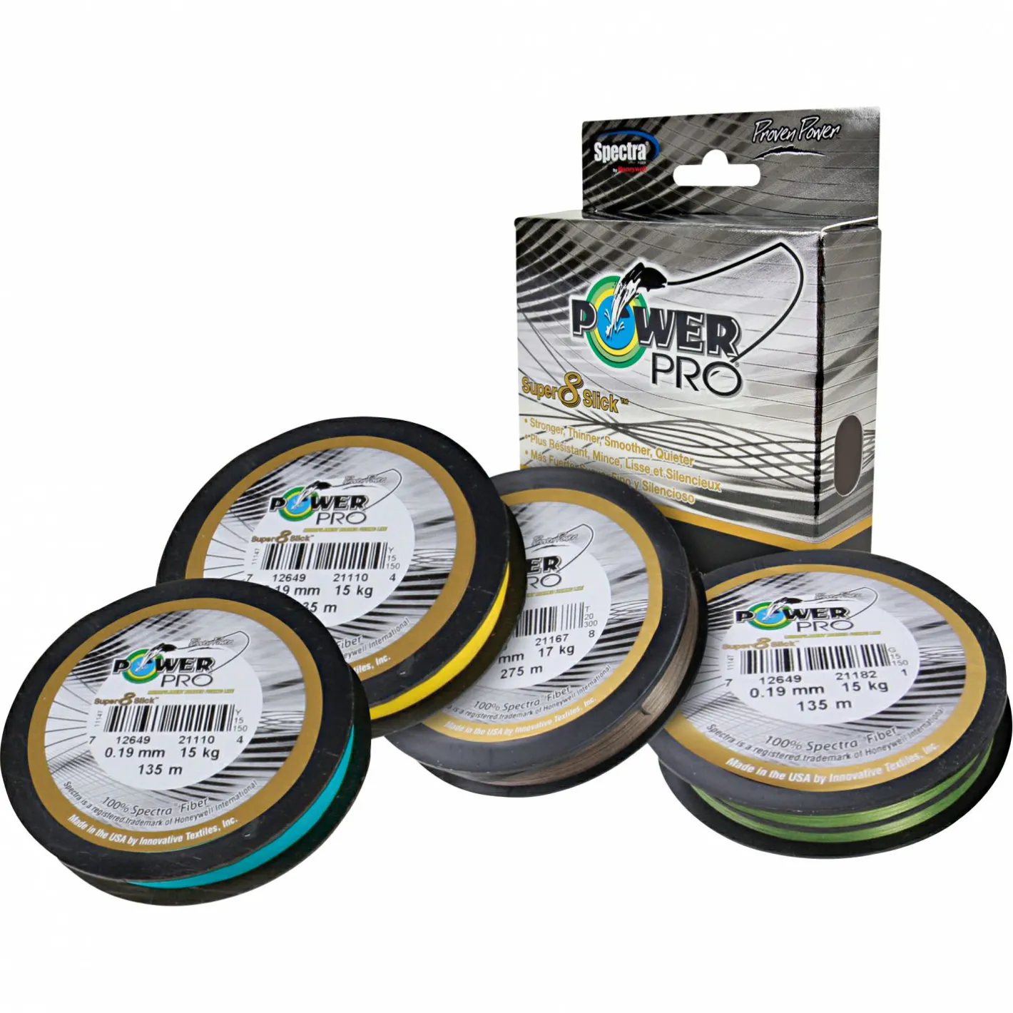 Hot Power Pro Angelschnur Super 8 Slick (gelb, 135 m)