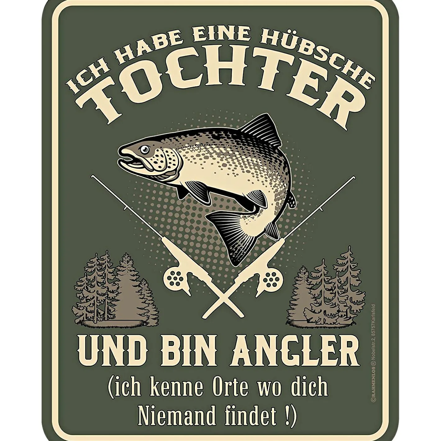 Rahmenlos Geschenkideen Für Angler<Blechschild