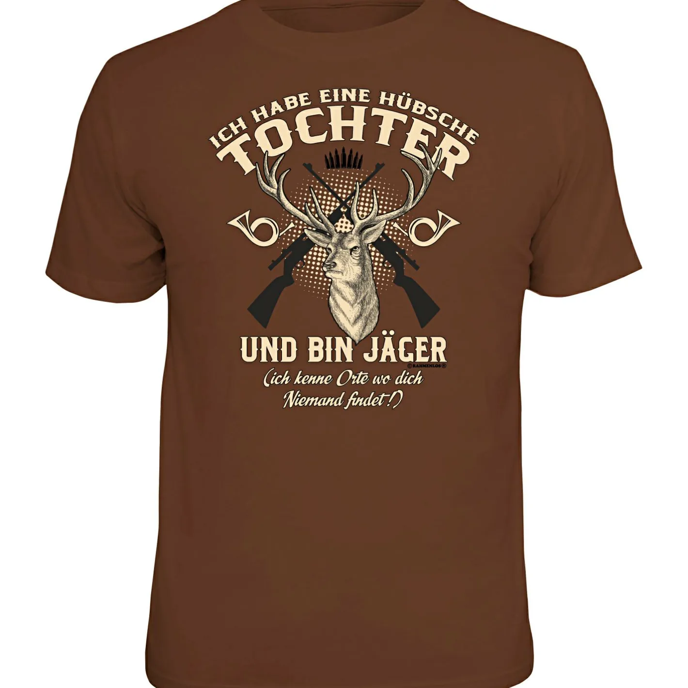Online Rahmenlos "Ich habe eine hübsche Tochter…" T-Shirt Herren (Braun)