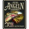 Rahmenlos Angel-Dekoration<Magnet (Zum Angeln geboren)