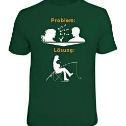 Rahmenlos Angelshirts & Angel-Oberteile<"Problem - Lösung" T-Shirt Herren (Grün)