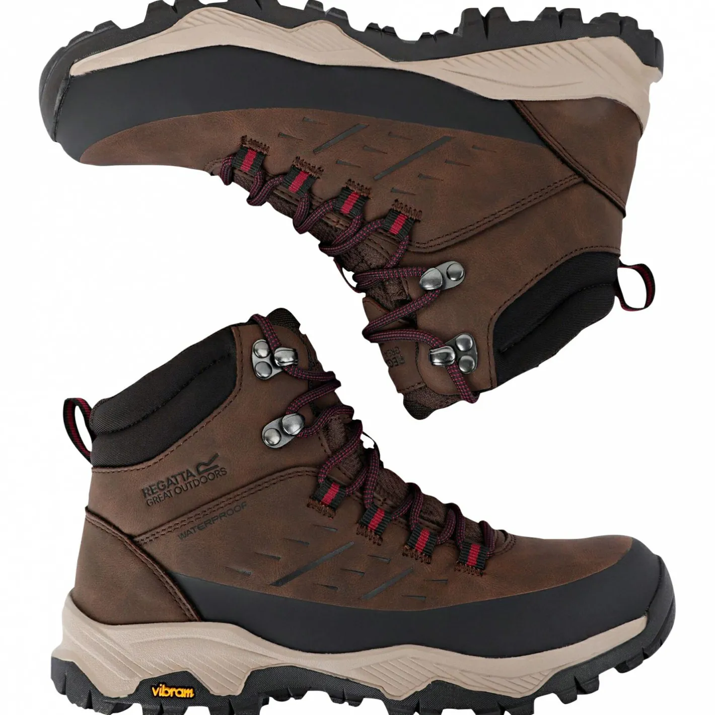 Sale Regatta Blake Wanderstiefel Damen (Chestnut/Dark Pimento)