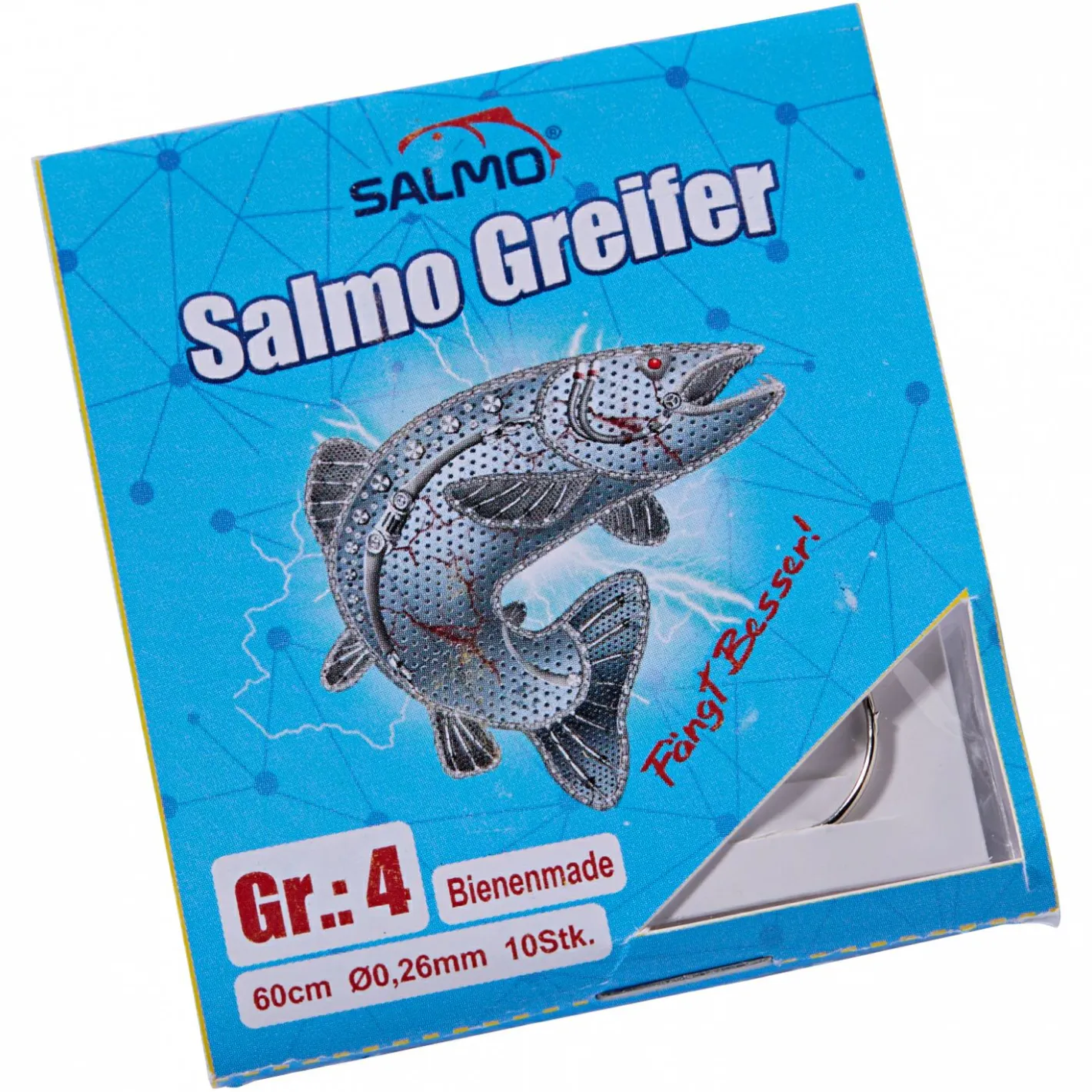 New Salmo Greifer Vorfachhaken Bienenmade (60 cm)