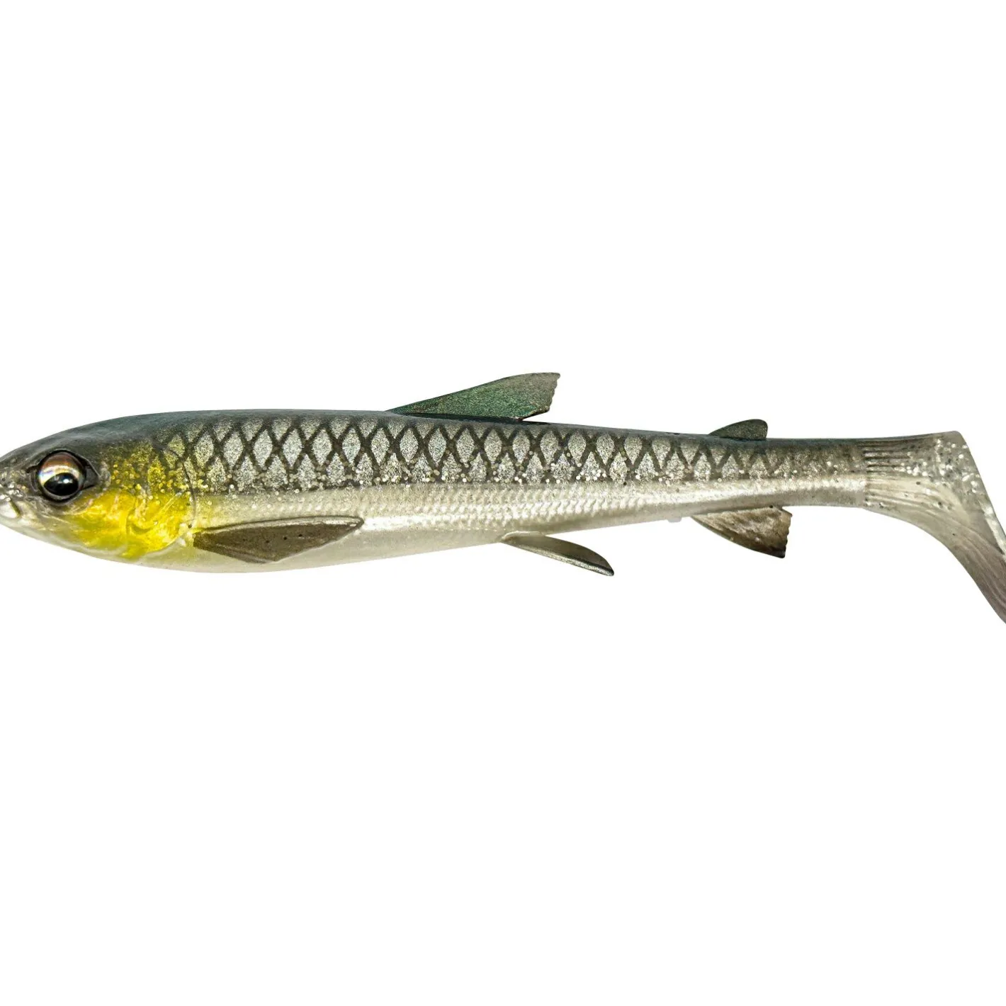Savage Gear Gummiköder ·Gummifische & Shads<3D Whitefish Shad (Green Silver)
