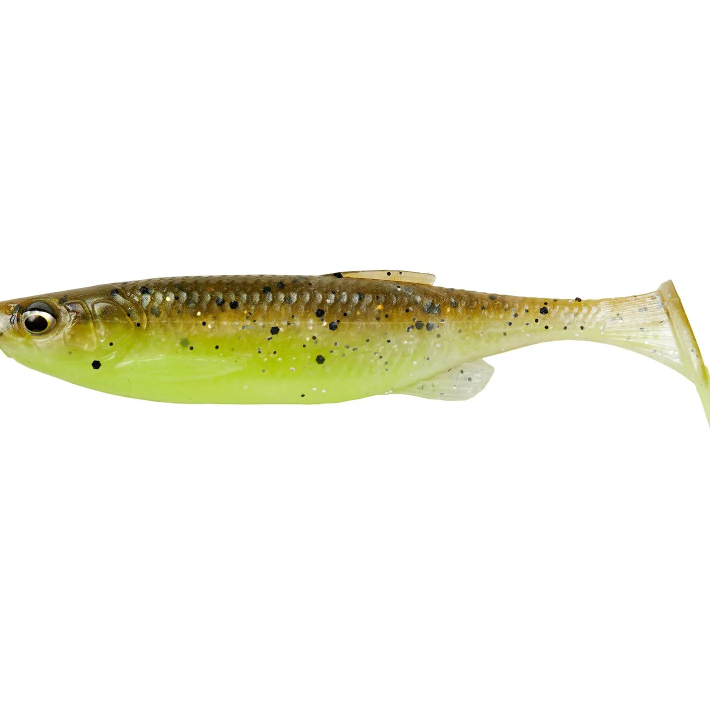 Hot Savage Gear Fat Minnow T-Tail (Green Pearl Yellow)