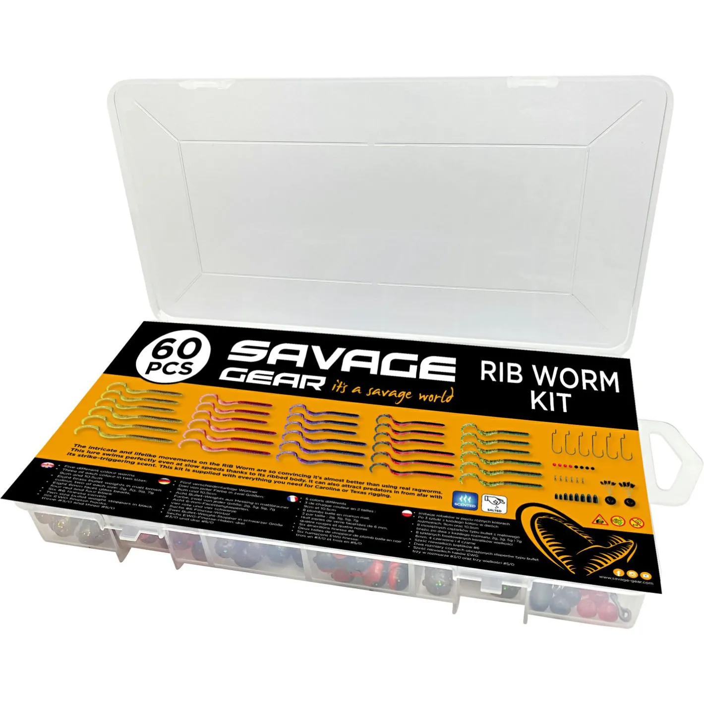 Savage Gear Raubfischangeln Kunstköder|Kunstköder-Sets<Gummiwürmer Set (Rib Worm Kit)
