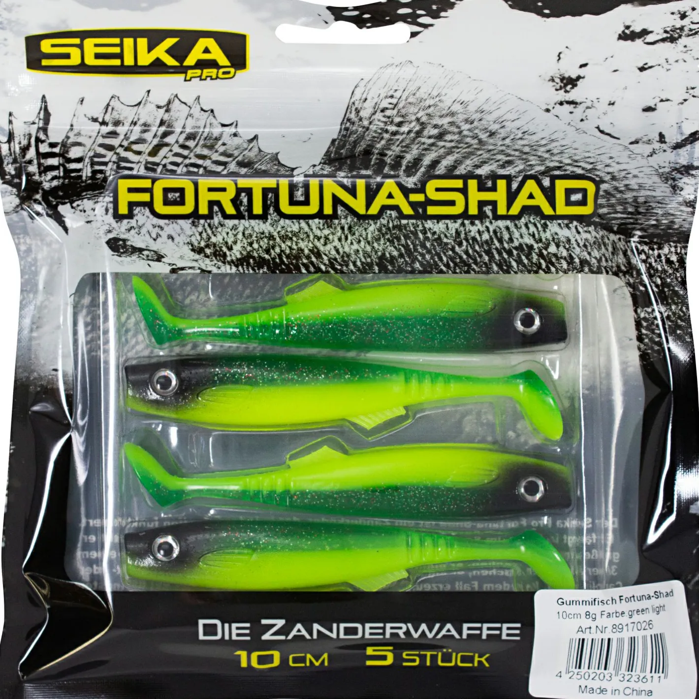 Seika Pro Gummiköder ·Gummifische & Shads<Fortuna Shad (Green Light)