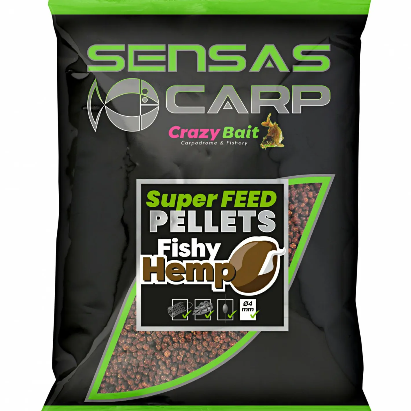 Sensas Karpfenfutter|Karpfenfutter·Partikelköder & Angel-Pellets<Super Feed Pellets (Fishy Hemp)