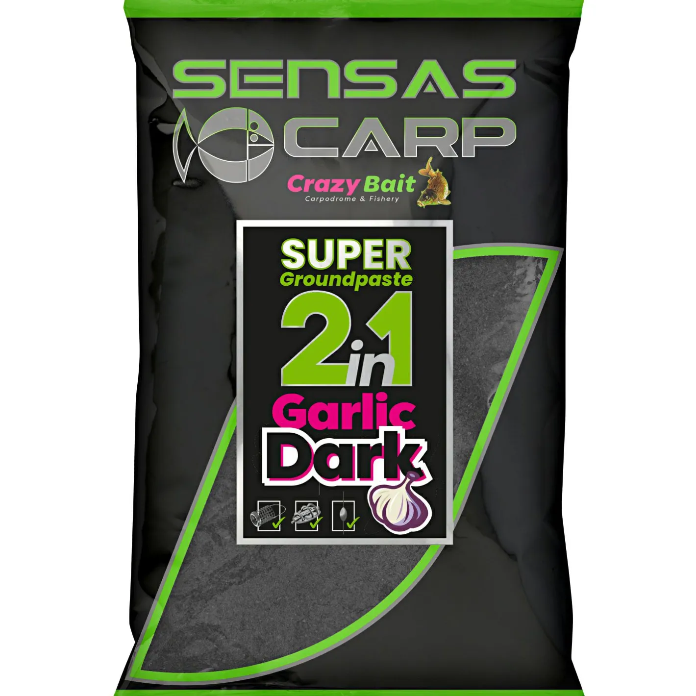 Outlet Sensas Super Köderpaste 2 in 1 (Garlic Dark)