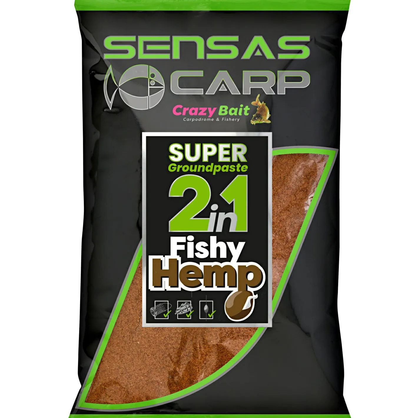 Outlet Sensas Super Köderpaste 2 in 1 (Fishy Hemp)
