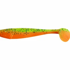 ShadXperts Gummiköder ·Gummifische & Shads|Raubfischangeln Kunstköder<King-Shad 4" (Orange/Glitter/Grün