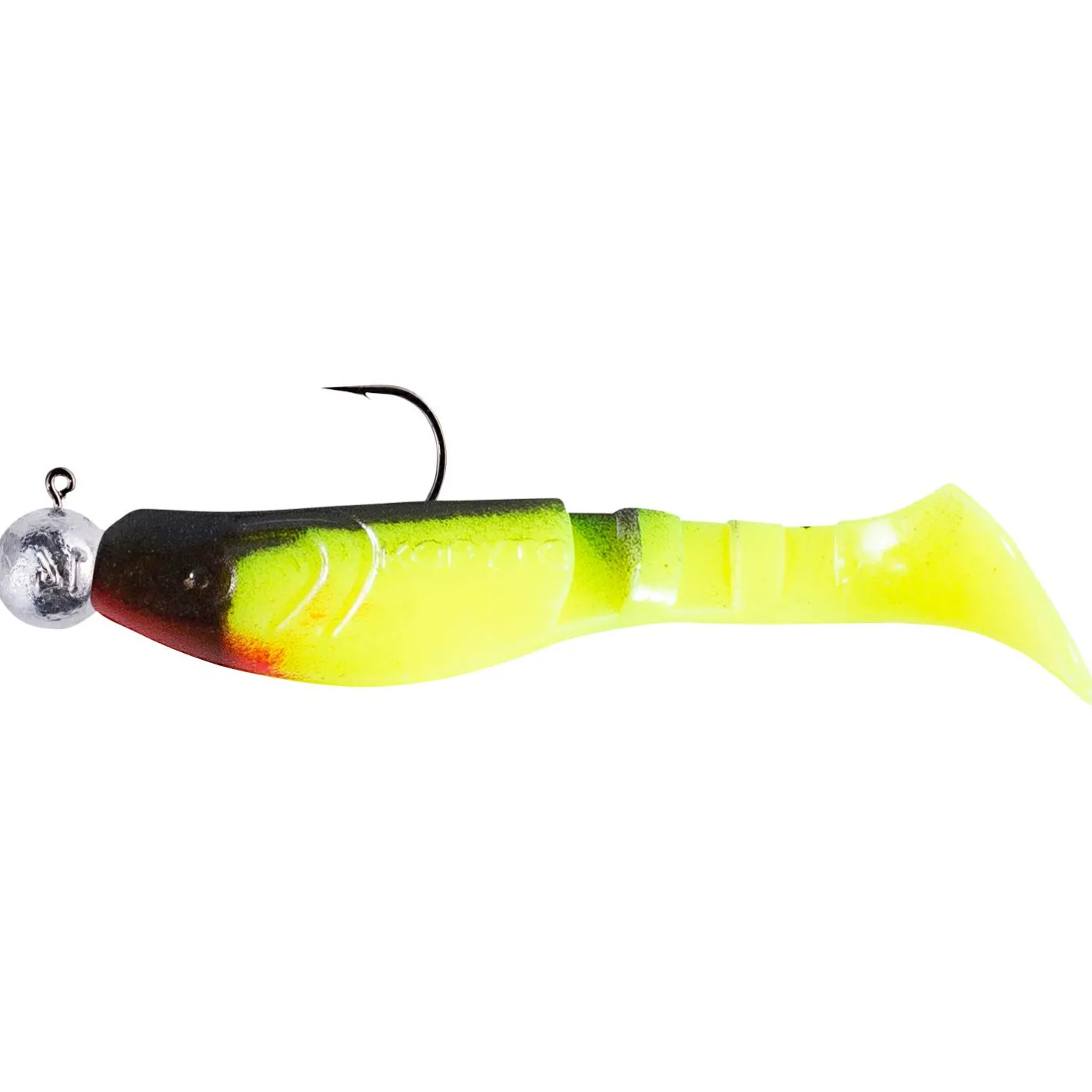 ShadXperts Gummiköder ·Fertig Montierte Gummifische<Shad Kopyto-Classic 3"/4" (Fluogelb/Schwarz)