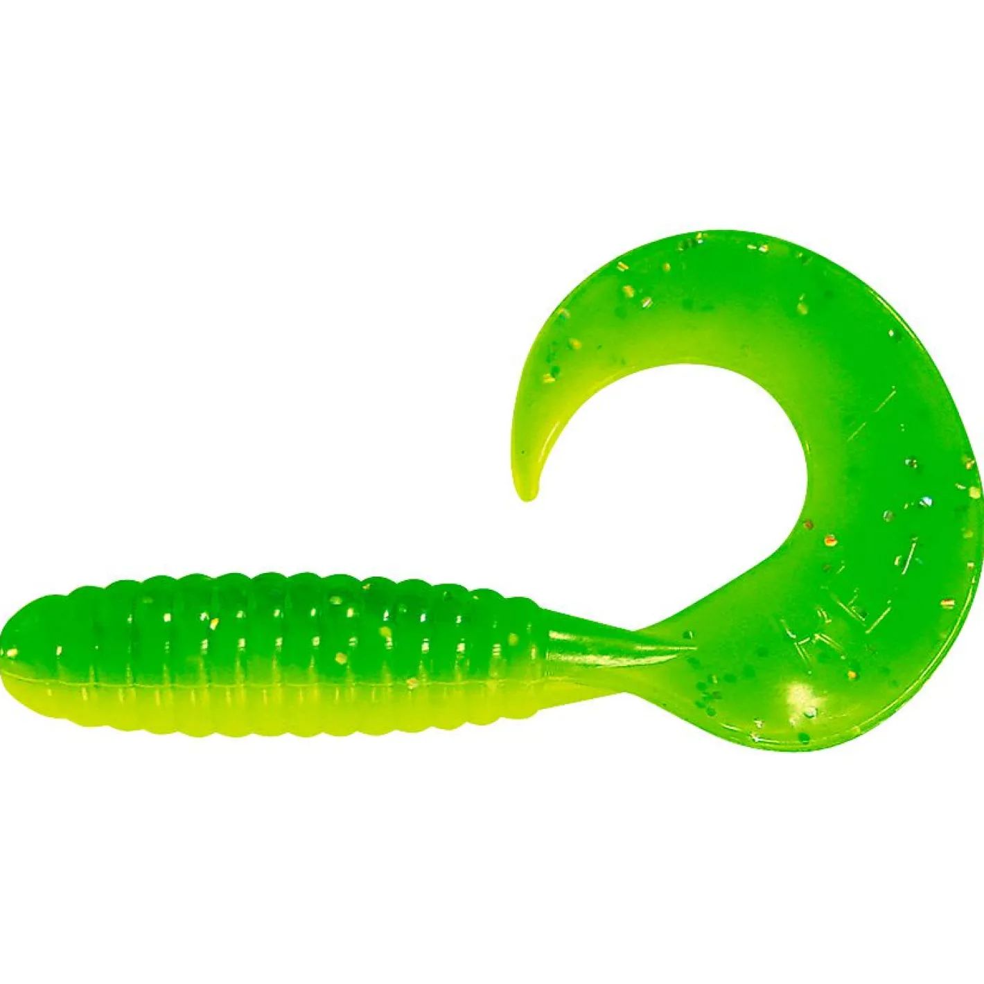 ShadXperts Gummiköder ·Twister|Raubfischangeln Kunstköder<Twister Xtra Fat Grub 5,5 (Grün/Glitter)
