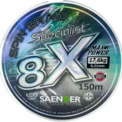 Hot Su00e4nger Sänger Angelschnur Spin Braid Specialist 8x (black/smoke)