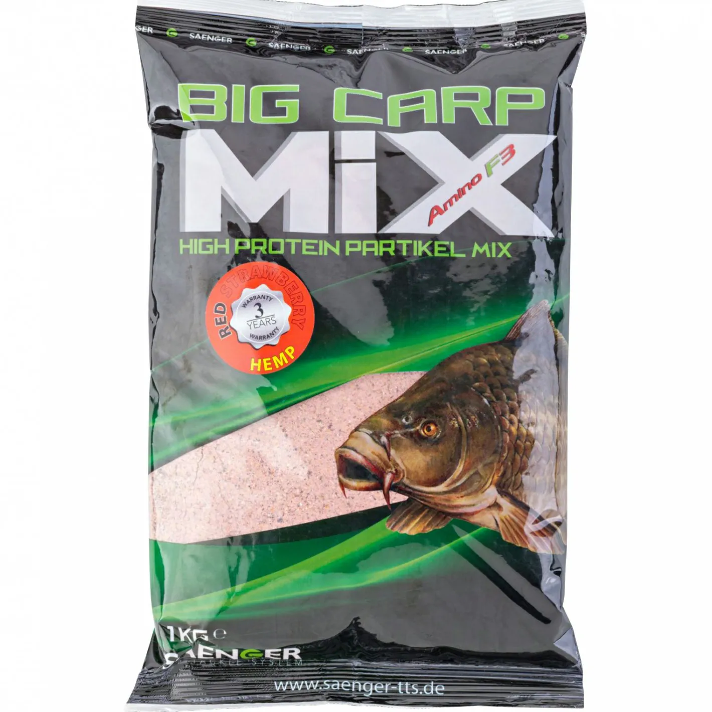 Su00e4nger Karpfenfutter·Partikelköder & Angel-Pellets|Karpfenfutter<Sänger Sänger Amino F3 Big Carp Mix (Red Strawberry Hemp)